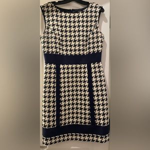 Alex Marie navy and cream houndstooth dress size 8P